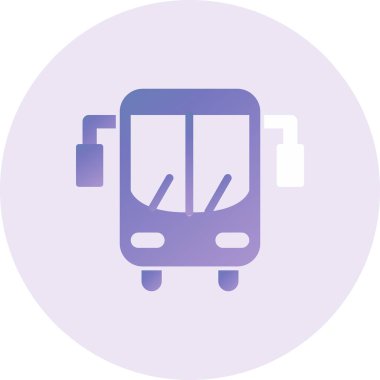 Otobüs. Web simgesi basit illüstrasyon