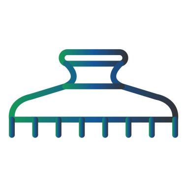 Saç Kıskacı Vektör Kabartma Simgesi Tasarımı 