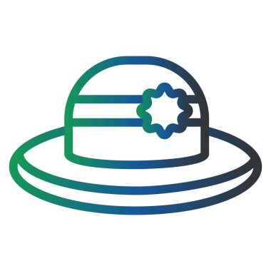 woman hat, web icon simple illustration