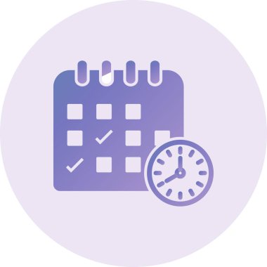 Zamanlama Vektörü Kabartma Simgesi Tasarımı