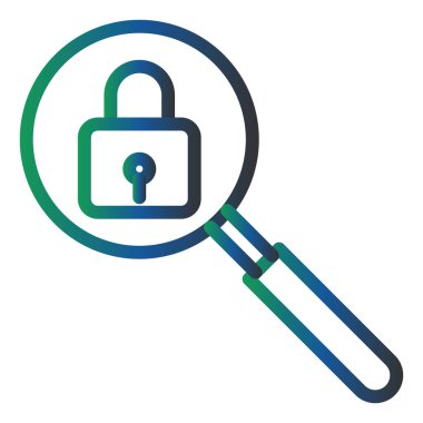 Güvenlik simgesinin vektör illüstrasyonu