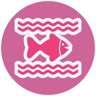 Balık. Web simgesi basit illüstrasyon