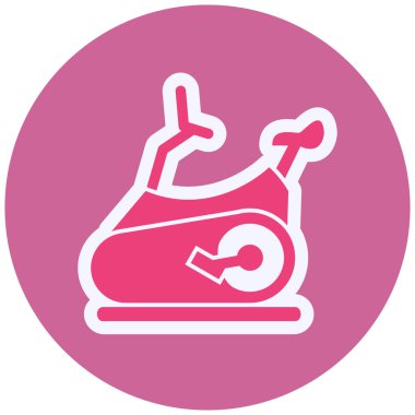 vector illustration of Exercising Bike
