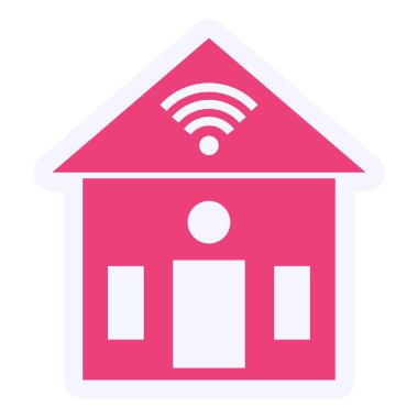 Akıllı Ev Vektörü Kabartma Simgesi Tasarımı 