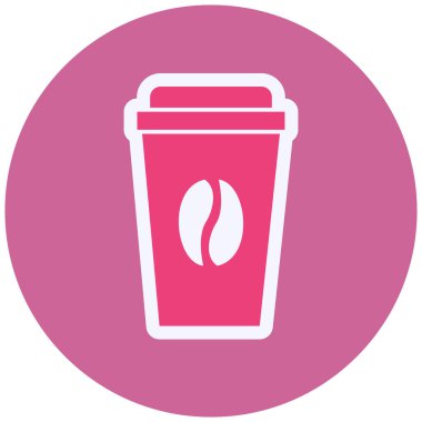 kahve fincanı simgesi, vektör illüstrasyonu