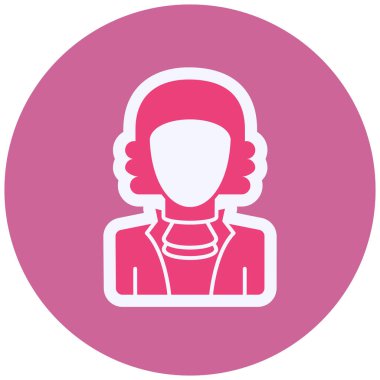 Judge male avatar icon. flat pictogram. vector illustration.