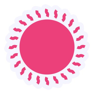 Güneş. Web simgesi basit illüstrasyon