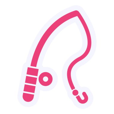 FishIng Rods Vector Glyph Icon Design