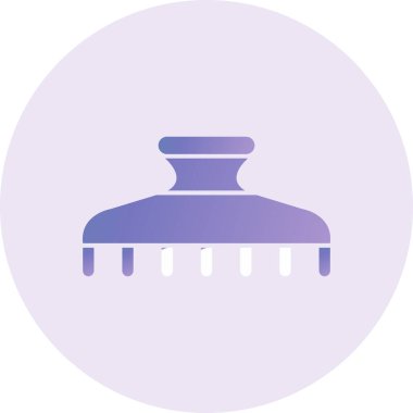 Saç Kıskacı Vektör Kabartma Simgesi Tasarımı 