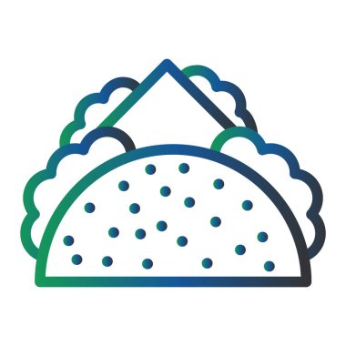Taco Vektör Şekil Simgesi Tasarımı