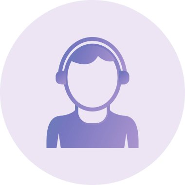 call center icon vector illustration. Listening 