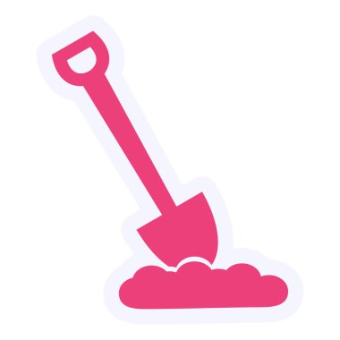 kürek simgesi vektör illüstrasyonu 