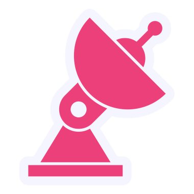 Parabolik Tabak Vektör Kabartma Simgesi Tasarımı