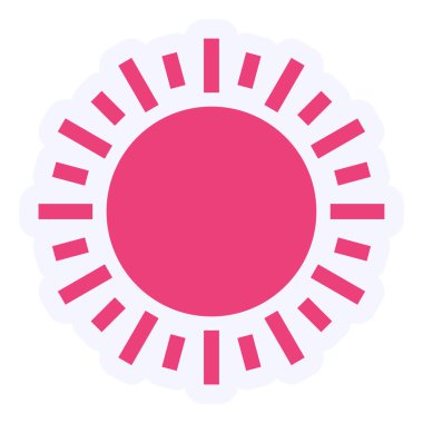 Güneş. Web simgesi basit illüstrasyon