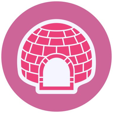 Igloo web illustration, simple icon