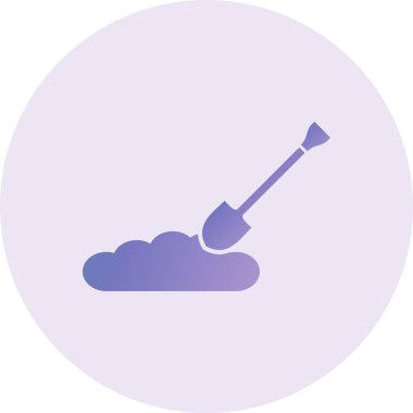 kürek simgesi vektör illüstrasyonu