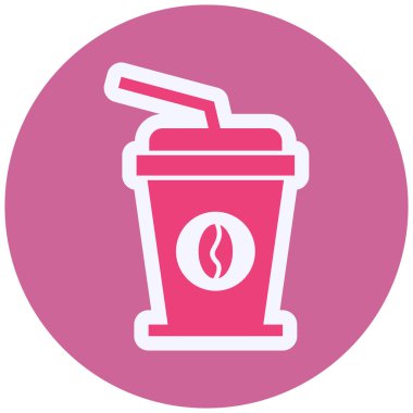 kahve fincanı simgesi, vektör illüstrasyonu