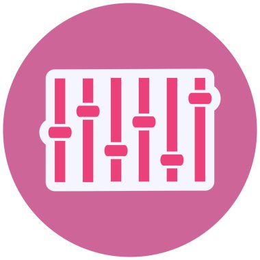 Dengeleyici. Web simgesi basit illüstrasyon