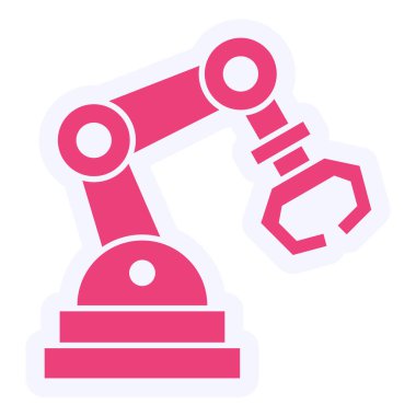 vector illustration of modern Robotic Arm icon