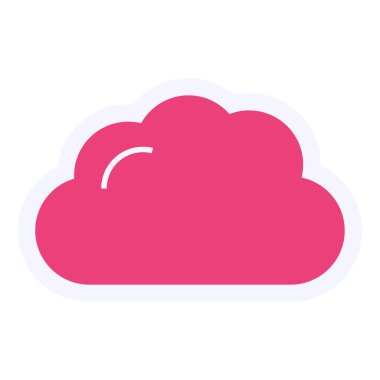 Bulut Vektörü Şekil Simgesi Tasarımı