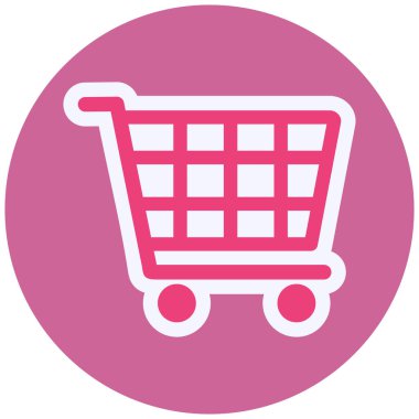 shopping cart icon, simple illustration