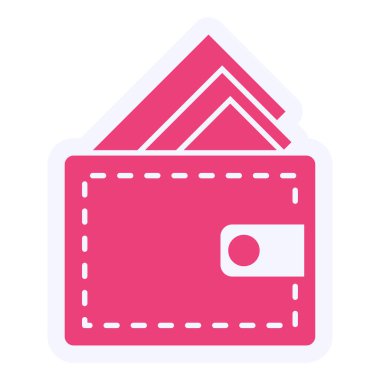 Cüzdan. Web simgesi basit tasarım