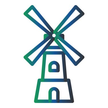 Wind Mill web icon vector illustration