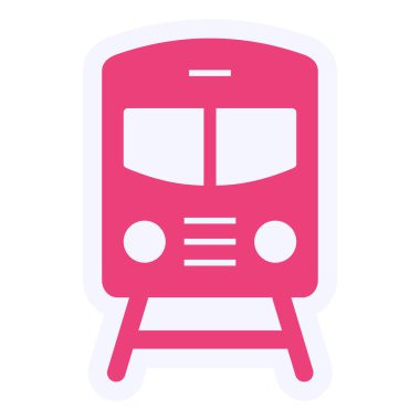 tren. Web simgesi basit illüstrasyon  