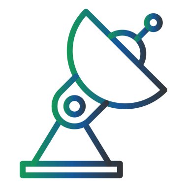 Parabolik Tabak Vektör Kabartma Simgesi Tasarımı