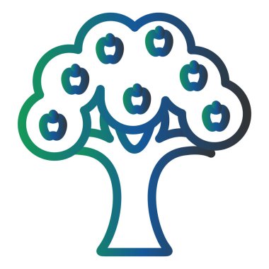 Ağaç. Web simgesi basit illüstrasyon