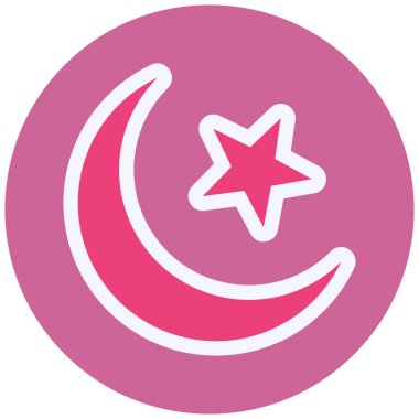 Crescent Moon web icon vector illustration 