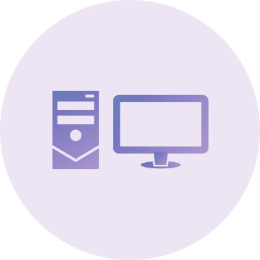 Pc Vektör Şekil Simgesi Tasarımı