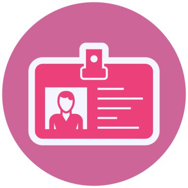 identification id card icon, web illustration
