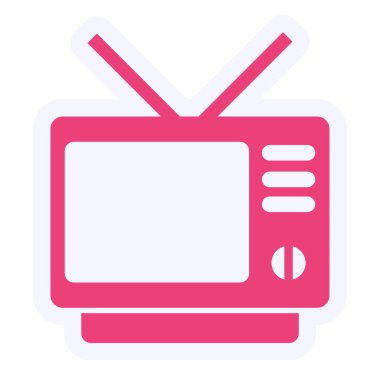 Televizyon. Web simgesi basit illüstrasyon