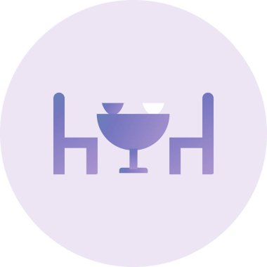 Dining Table  web icon vector illustration