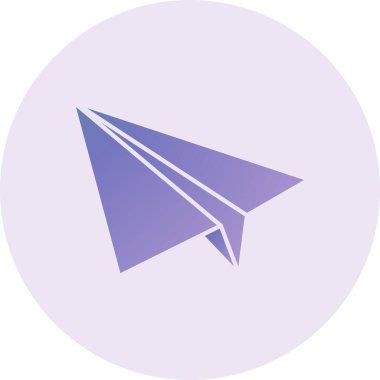 paper plane icon, simple web illustration