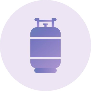 Gas Cylinder Vector Glyph Icon Design 