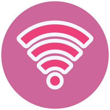 WIFI Vektör Kabartma Simgesi Tasarımı
