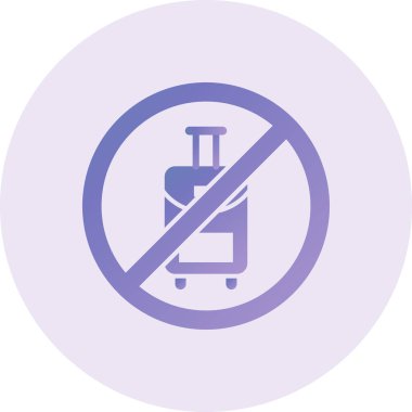 No Travelling Vector Glyph Icon Design