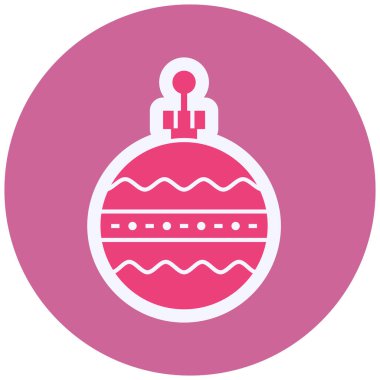 Noel topu ikonu vektör illüstrasyonu