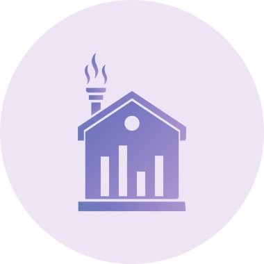 vector illustration of modern Real Estate Stats icon