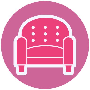 Sandalye. Web simgesi basit illüstrasyon