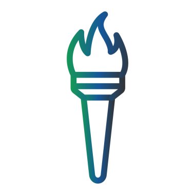 Meşale simgesinin vektör illüstrasyonu