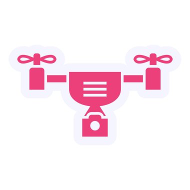 drone camera icon. flat illustration of quadrocopter vector icons for web