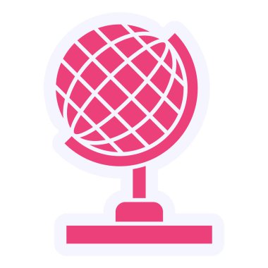 Küre Vektörü Kabartma Simgesi Tasarımı