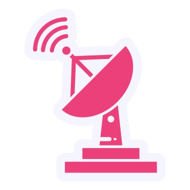 uydu anten simgesi, vektör illüstrasyonu 