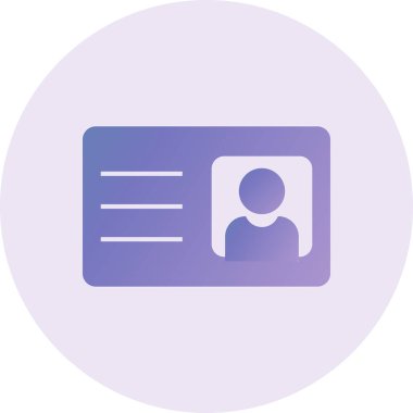 Visitor Card Vector Glyph Icon Design
