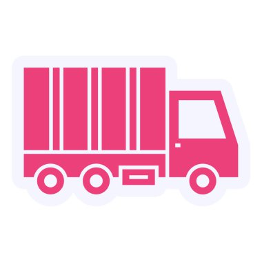 Karavan. Web simgesi basit illüstrasyon