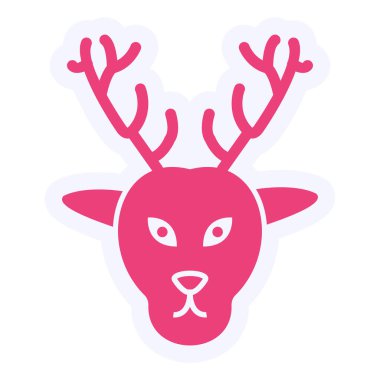 geyik web simge vektör çizim