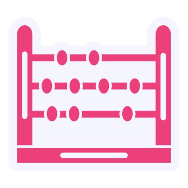 Abaküs. Web simgesi basit illüstrasyon